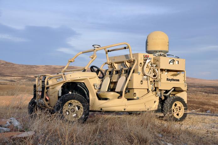 The Raytheon dune buggy carries the HEL weapon system provides military members with counter-UAV capabilities and a virtually unlimited magazine | U.S. Army