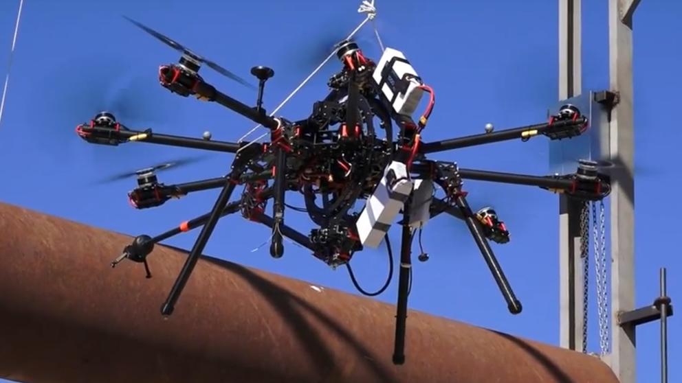 Prototype of the drone with robotic arms developed in Spain