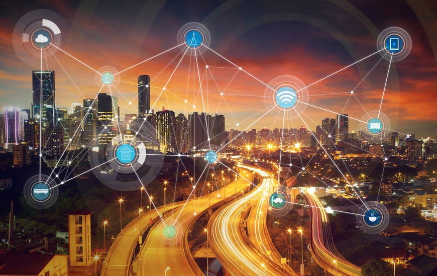 A smart city and wireless communication network