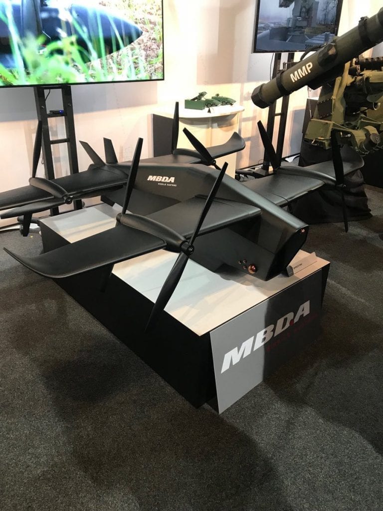 MBDA Spectre UAV with tilt rotors shows how rapidly the military drone market is evolving Nicholas Drummond (@nicholadrummond) September 19, 2018. #DVD2018 
