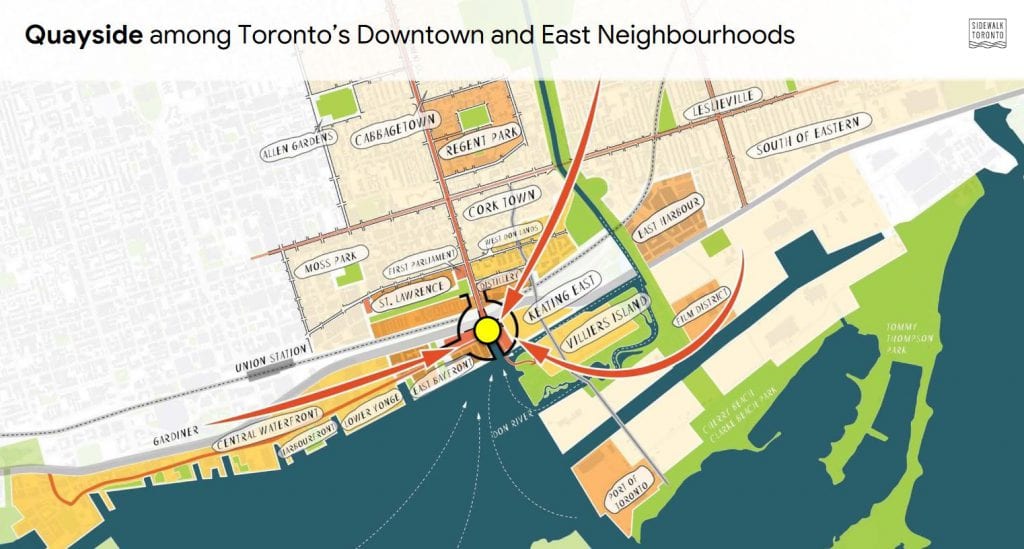 Quayside among Toronto’s Downtown and East Neighbourhoods