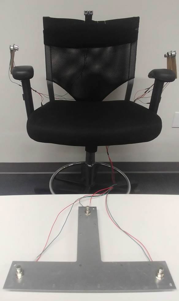 Flight Chair with the T-shaped foot pedal