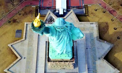 Statue of Liberty via Drone