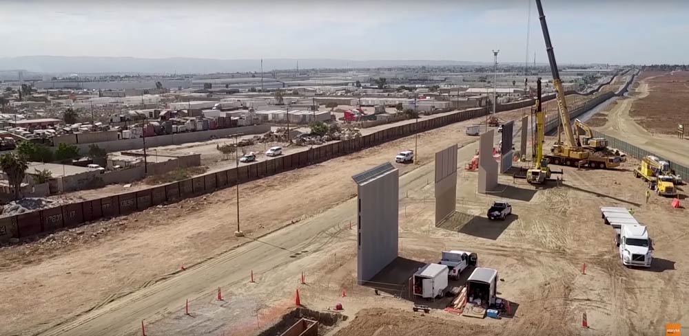Trump Border Wall Drone Footage