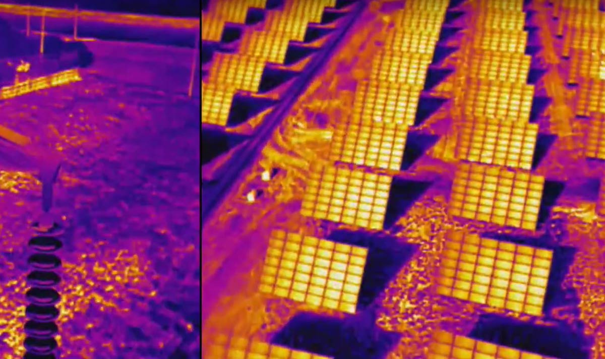 Aerospec's thermal images of a solar farm