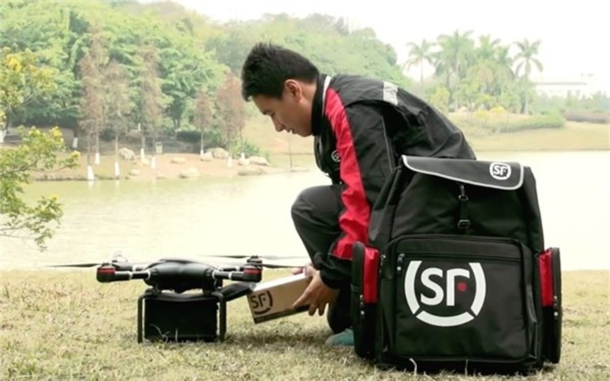 SF Express testing delivery drones | People's Daily