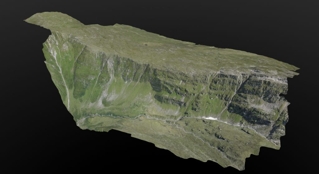 3D model of a valley in the Swiss Alps