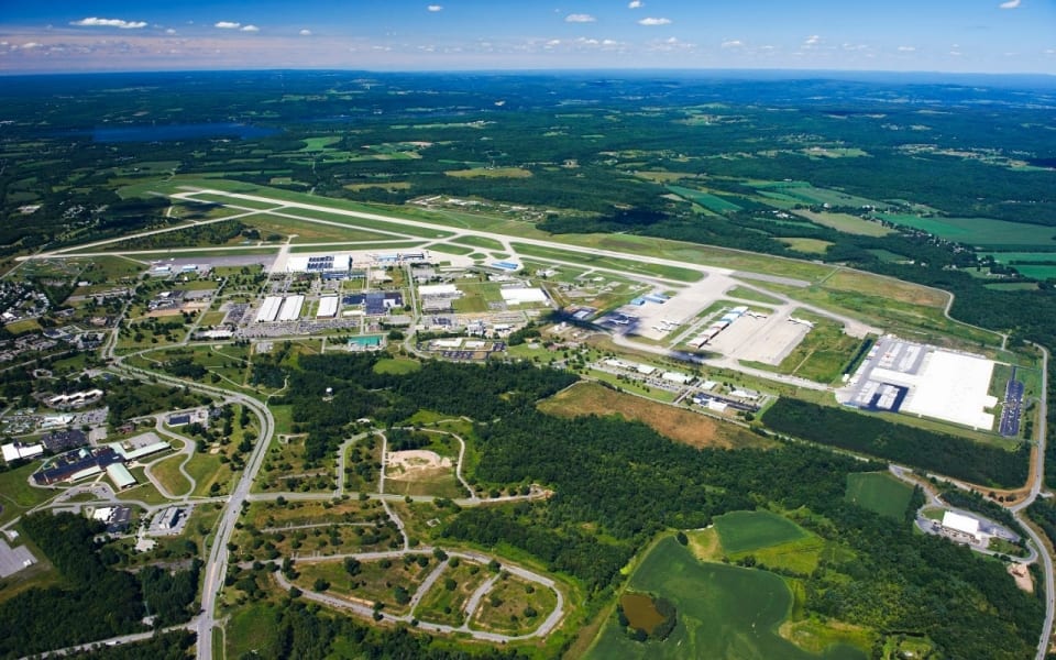Aerial view of Griffiss International Airport, Rome, N.Y.Mohawk Valley EDGE