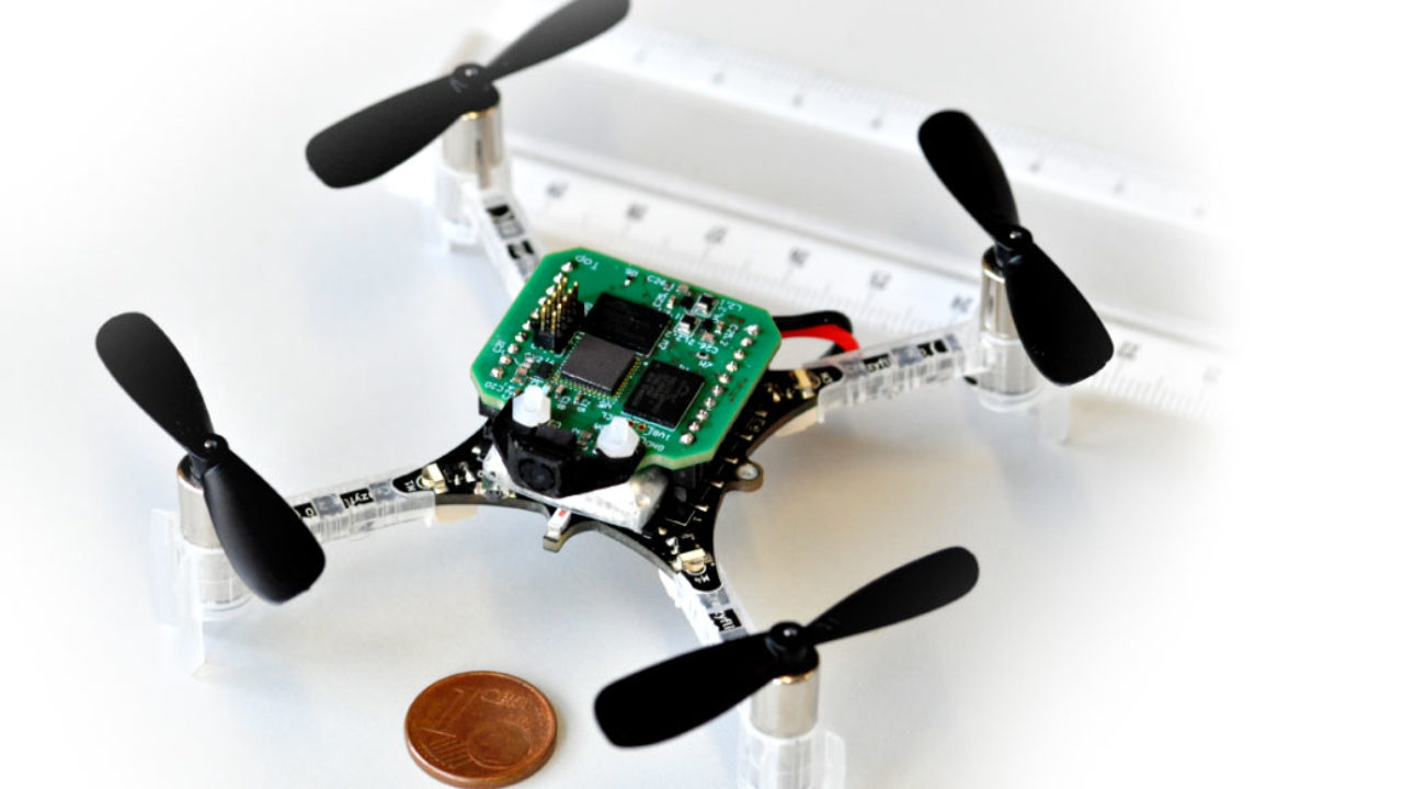 This is The World's Smallest Nano-Drone, Researchers Say Drone Below