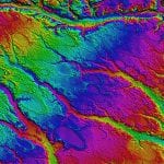 A digital elevation map of a bay in Robeson County, NC. Vertical resolutions of centimeters allow for visualization of the form and extent of the bays’ otherwise imperceptible rims | Credit: Michael Davias
