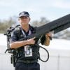 Image: Queensland Police Service officer with DroneGun MKIITM during Commonwealth Games in Brisbane in April 2018