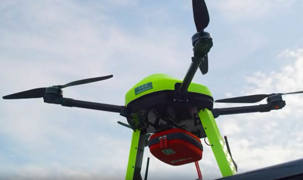 Ericsson's 5G Defibrillator Drone Could Save Lives in Europe Drone Below