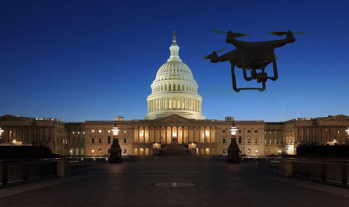 A drone over the White House