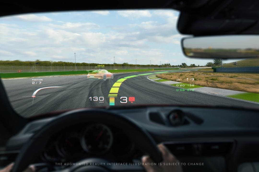 Holographic augmented reality head-up display technology, WayRay, 2018, Porsche AG