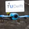 The Parrot Bebop 1 is used as experiment platform. The software is replaced by the Paparazzi UAV open-source autopilot project