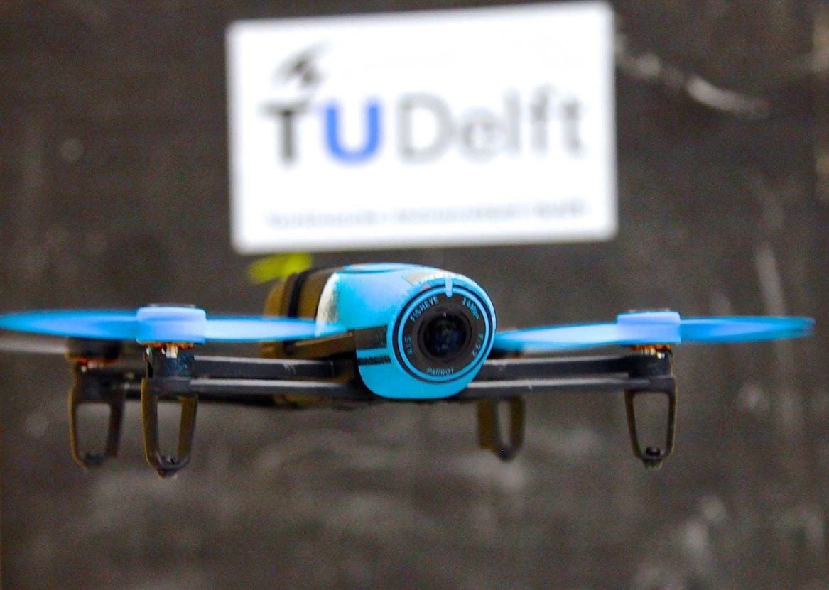 The Parrot Bebop 1 is used as experiment platform. The software is replaced by the Paparazzi UAV open-source autopilot project