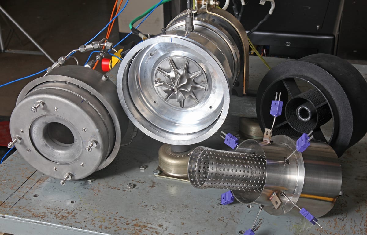 Caption: The SwRI-developed cooled, radial gas turbine was created with a specialized 3D printer that can craft layered and highly detailed metal parts. Credit: Image Courtesy of Southwest Research Institute