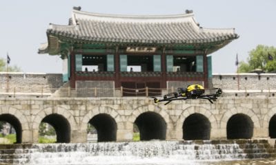 Using the Intel Falcon 8+ system and 36-megapixel Sony A7R payload, Intel’s strategic partner DRONEID was able to conduct an aerial survey and inspect the Hwahongmun Gate in just a few hours. (Credit: DRONEID)
