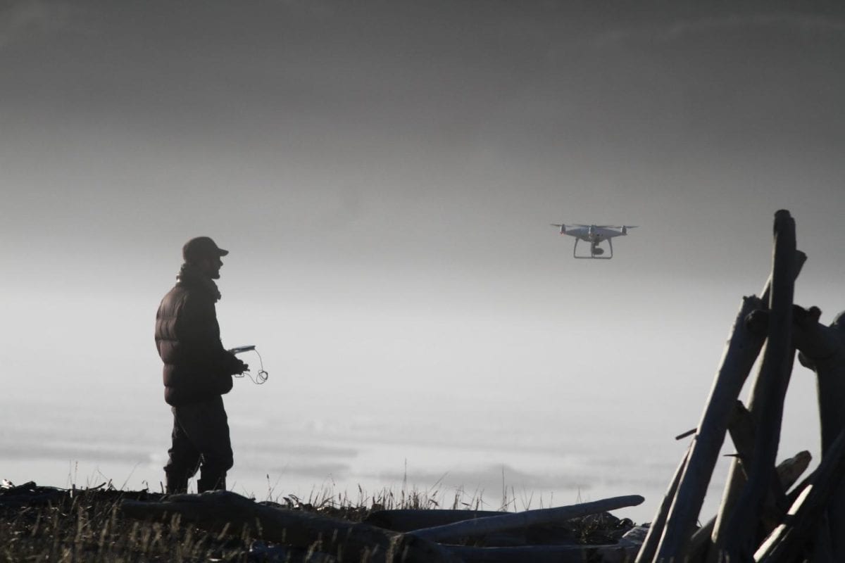 Scientists led by the University of Edinburgh used drone-mounted cameras to study erosion of permafrost coastline on Qikiqtaruk -- Herschel Island, Yukon Territory, in the Canadian Arctic. Credit Gergana Daskalova