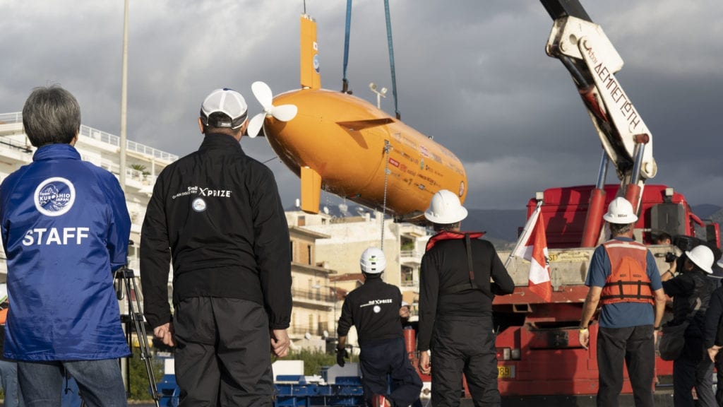 Team Kuroshio from Japan competes in Kalamata Greece as part of $7 million Shell Ocean Discovery XPRIZE. Source: XPRIZE.
